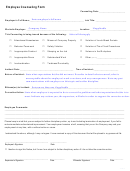 Employee Counseling Form