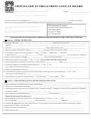 Verification Of Employment/loss Of Income Form