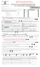 Form Ss-6007 - Application To Renew Registration Of A Charitable Organization - Department Of State, State Of Tennessee