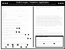 Little League - Volunteer Application Form