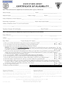 Form S.p. 634 - Certificate Of Eligibility - 2005