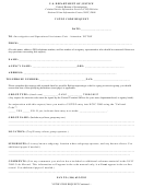 Vgtof Code Request Form - Federal Bureau Of Investigation Printable pdf