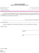 Limited Partnership Resignation Of Registered Agent Form - Wyoming Secretary Of State