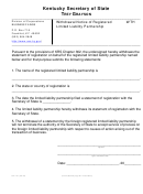Form Llp-101 - Withdrawal Notice Of Registered Limited Liability Partnership - 2007