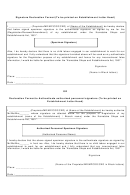 Signature Declaration Format Or Declaration Format To Authenticate Authorized Personnel Signature Forms