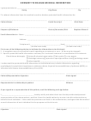 Consent To Release Medical Informtion Template