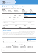 Application For A Replacement Card Form