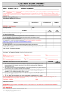 Cis: Hot Work Permit Form
