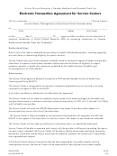 Fillable Form Fa-35 Electronic Transaction Agreement For Service Centers Printable pdf