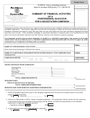 Form Ss-6022 - Summary Of Financial Activities Of A Professional Solicitor For A Solicitation Campaign - Departament Of State, State Of Tennessee