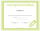 Junior High School Certificate