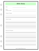 Bible Study Tracker Template - Right