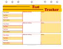 Student Planner Test Tracker Template (red And Yellow)