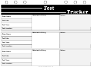 Student Planner Test Tracker Template (black And White)