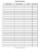 Student Roster Template