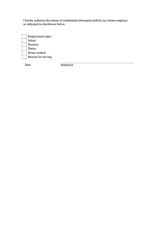 Employee Information Form Template Printable pdf