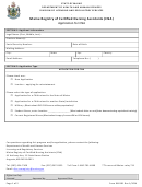 Maine Registry Of Certified Nursing Assistants (Cna) Application For Cna Printable pdf