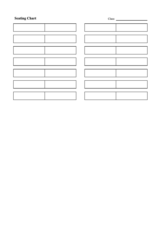 Seating Chart - Partner Printable pdf