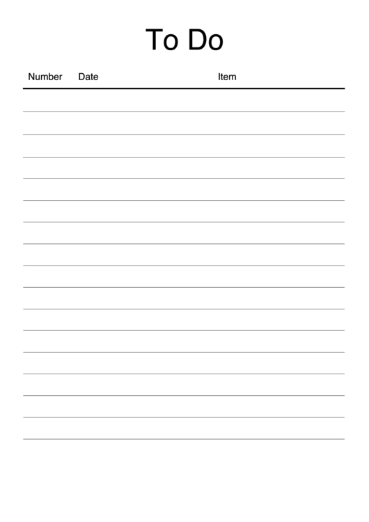 Simple To Do List Printable pdf