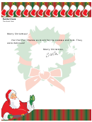 Santa Letter Template - Thanks For Cookies