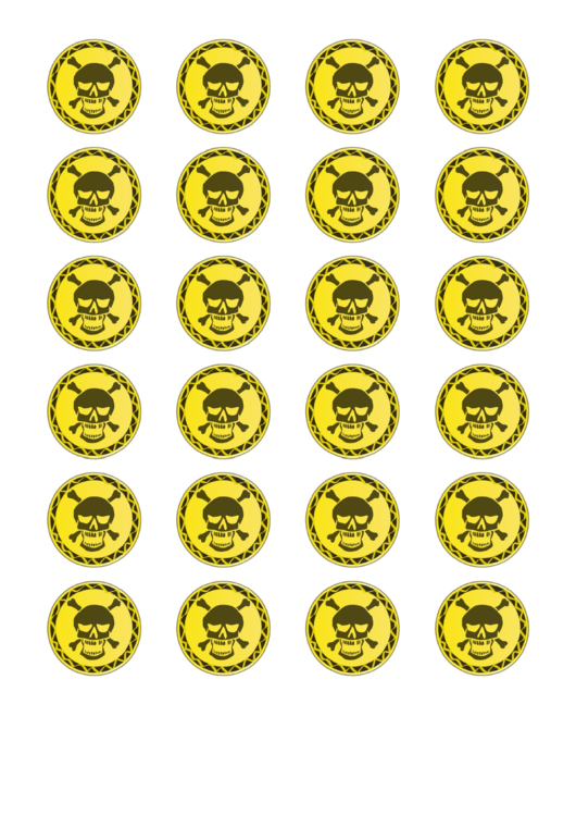 Skull Templates (Yellow Background) Printable pdf