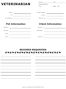 Veterinarian Client Information Sheet