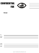 Eye - Confidential Fax Cover Sheet
