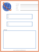 Globe - Fax Cover Sheet Template