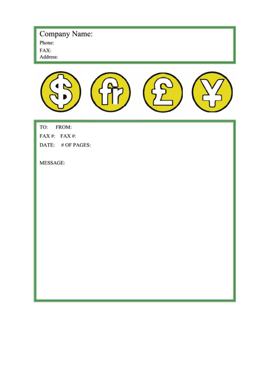 Financial Fax Cover Sheet Printable pdf