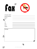 Bug Exterminator - Fax Cover Sheet