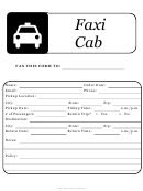 Taxi - Fax Cover Sheet