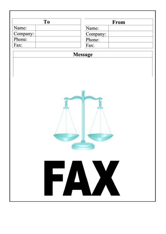 Law Firm Fax Cover Sheet