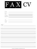 Fax Cover Sheet For Resume