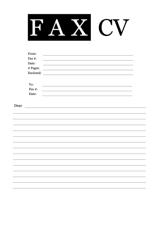 Fax Cover Sheet For Resume Printable pdf