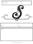 Monogram S Fax Cover Sheet Template