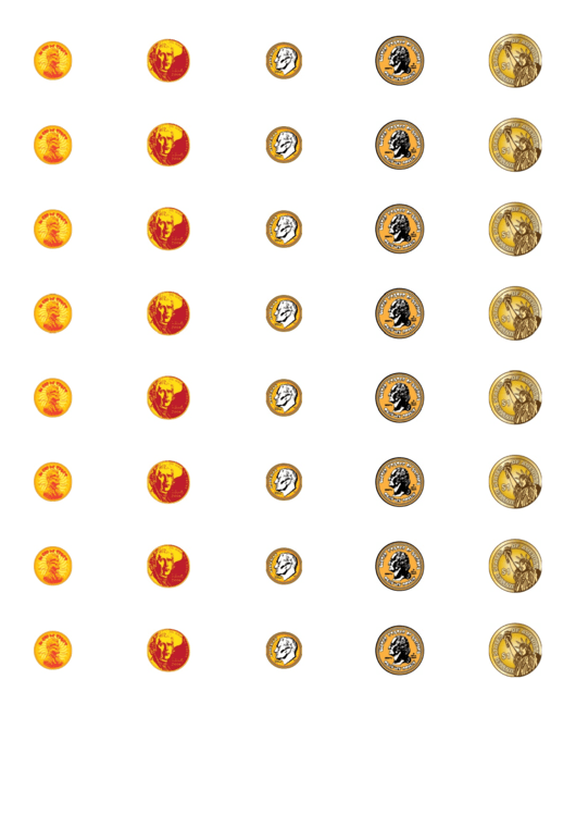Us Coin Templates printable pdf download
