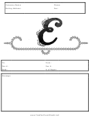 Monogram E Fax Cover Sheet Template