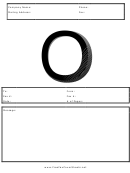 Monogram O Fax Cover Sheet Template - Black And White