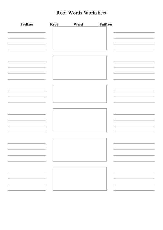 Root Words Worksheet Printable pdf