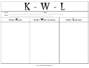 Kwl Worksheet