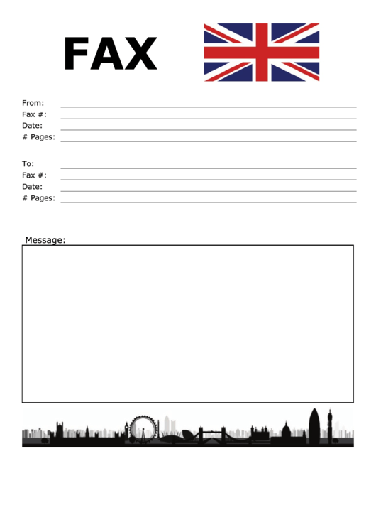 British Flag - Fax Cover Sheet