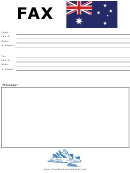 Australian Flag - Fax Cover Sheet