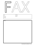 Fax Cover Sheet - Black And White