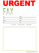 Fax Cover Sheet - Urgent