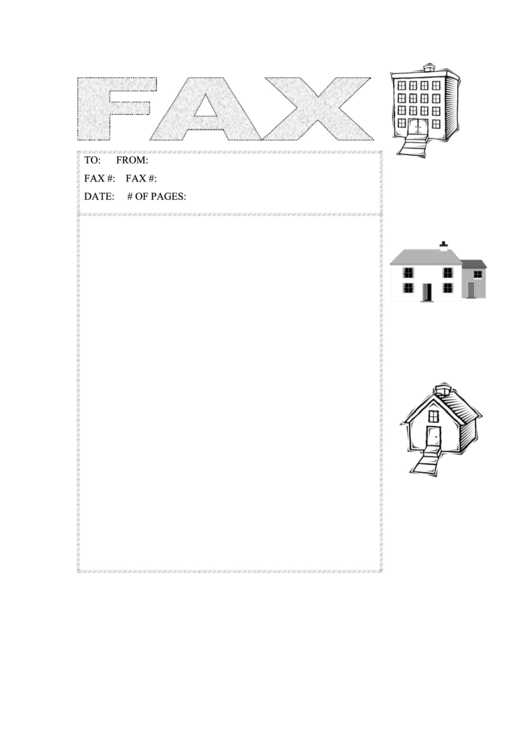 Buildings - Fax Cover Sheet Printable pdf