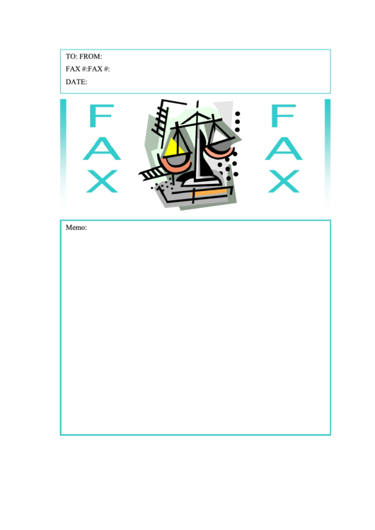 Justice - Fax Cover Sheet Printable pdf