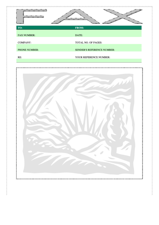 Rising Sun Fax Cover Sheet Printable pdf