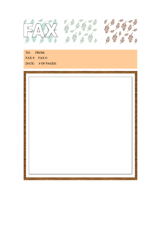 Autumn Leaves - Fax Cover Sheet Printable pdf