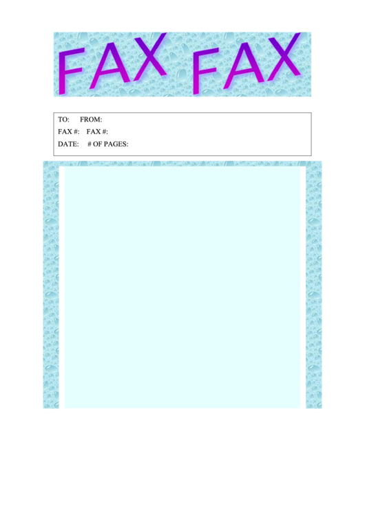 Blue And Purple Fax Cover Sheet Printable pdf