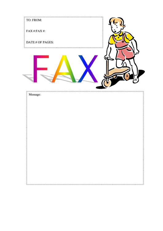 Scooter - Fax Cover Sheet Printable pdf